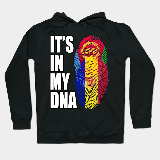 Eritrean And Andorran Mix Heritage DNA Flag Hoodie by Just Rep It!!
